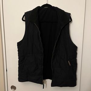 Black Weatherproof Brand Zip Up Vest with Collar and Outside & Inside Pockets